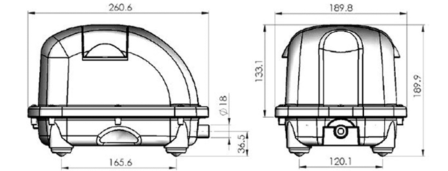 Wymiary dmuchawy AirMac DBP 40
